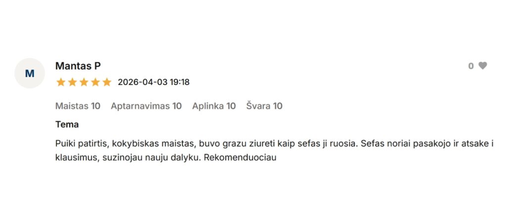 Omakase Vilnius atsliepimai 3