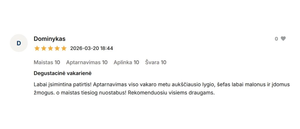 Omakase Vilnius atsliepimai 4