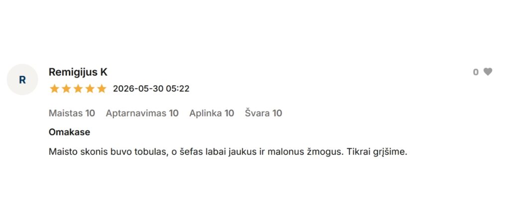 Omakase Vilnius atsliepimai 8
